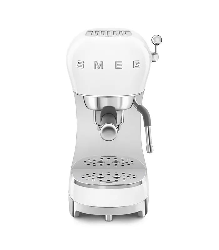 Smeg Manuelle Espressomaschine 50’s Style, Glänzend Weiß – ECF02WHEU