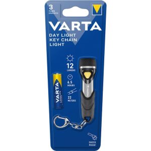 VARTA Taschenlampe Day Light Key Chain, LED, schwarz/silber