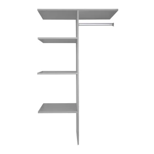 Wimex Schrank Wäscheeinteilung mit Ablagefächern und Kleiderstange für Schrankfach 90 cm